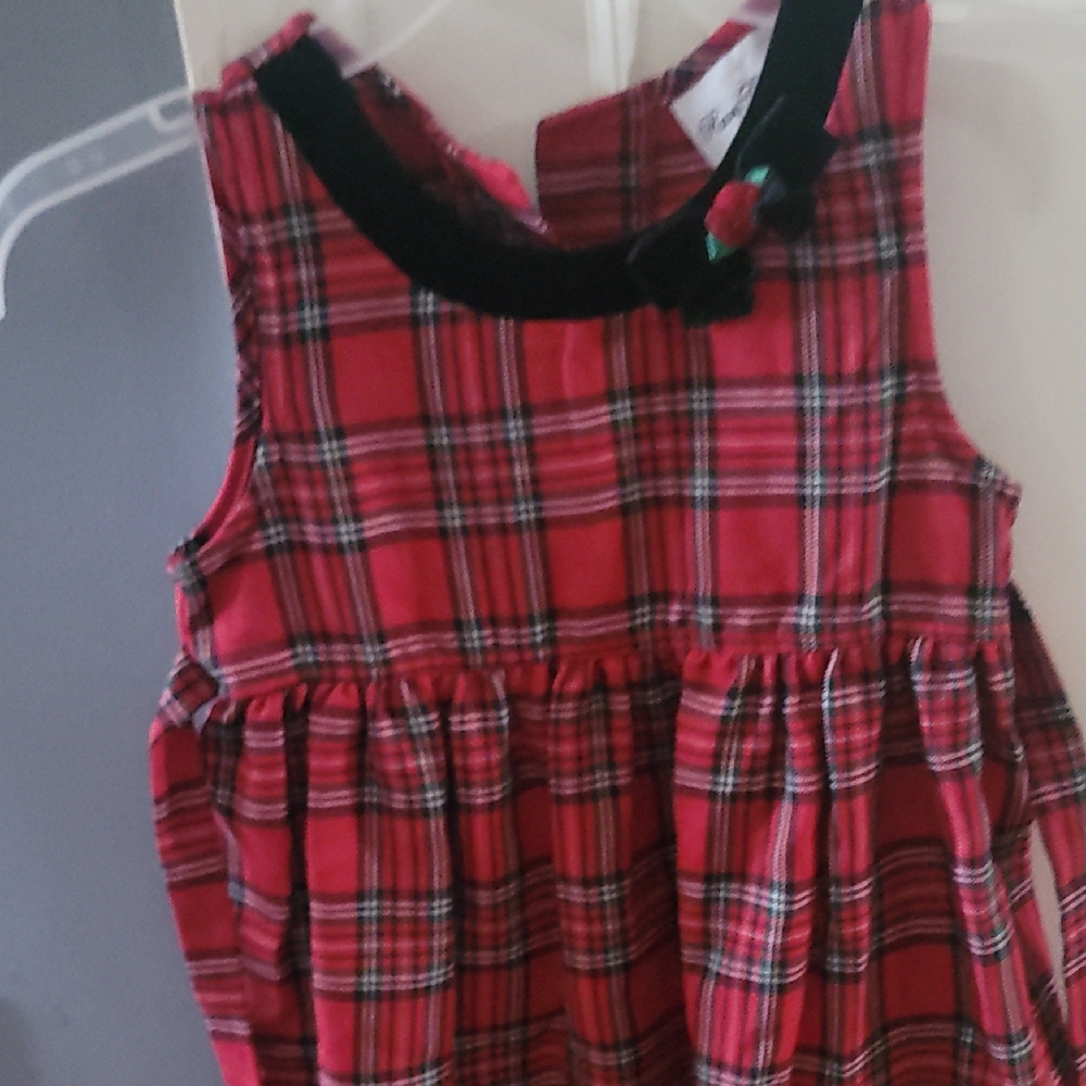 Rare Editions Red Plaid Kids Dress